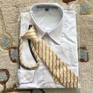 Fouger USA Boys Dress Shirt with Necktie